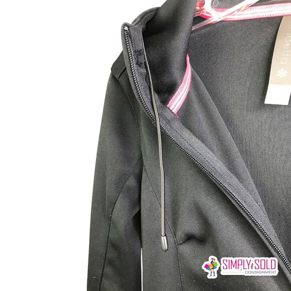 Mondetta Women's Hooded  Long Jacket High Vis Wicking Softshell Black Tapered S - Picture 12 of 13